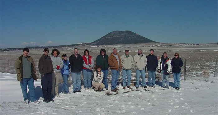Group photo in New Mexico in winter